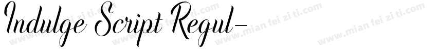 Indulge Script Regul字体转换